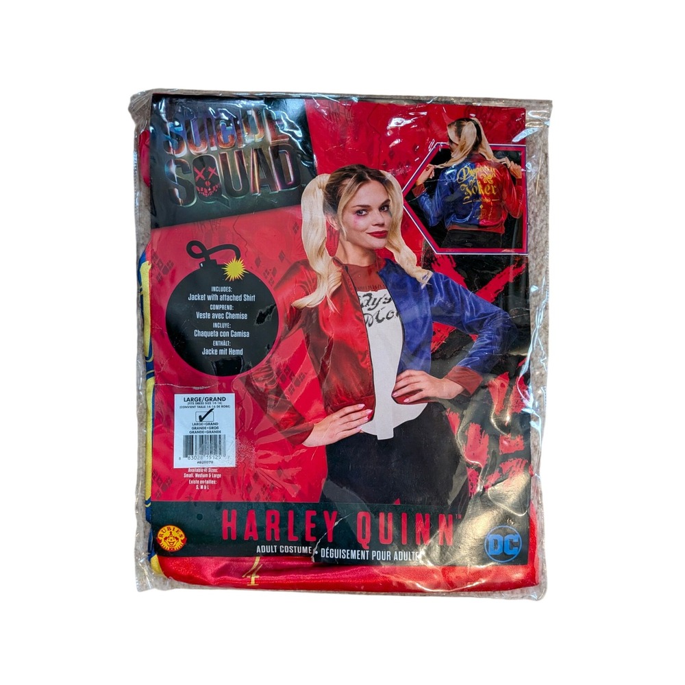 Suicide Squad Harley Quinn Adult Costume Jacket Shirt Rubies Large 820078
